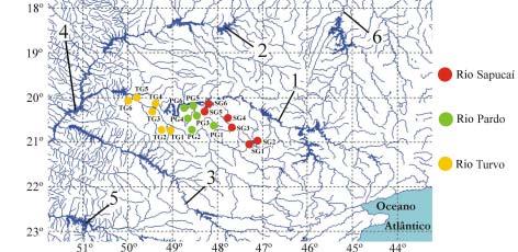 Hídricos UGRHI) do Rio Grande (em amarelo) estudadas. Figura 2.