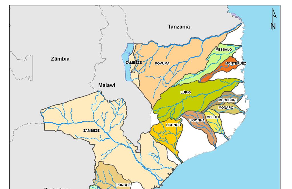 10 Principais bacias hidrográficas Rovuma Messalo Lúrio Ligonha Licungo Zambeze Pungoé Búzi