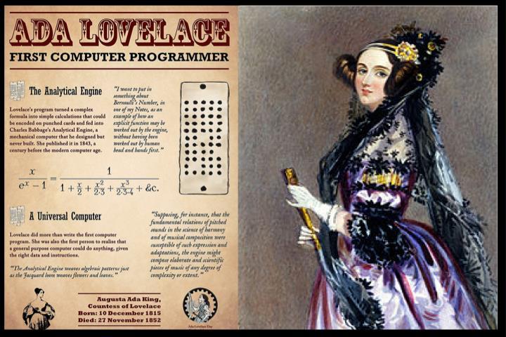 Condessa Ada Lovelace (1915-1952): Considerada como a primeira programadora