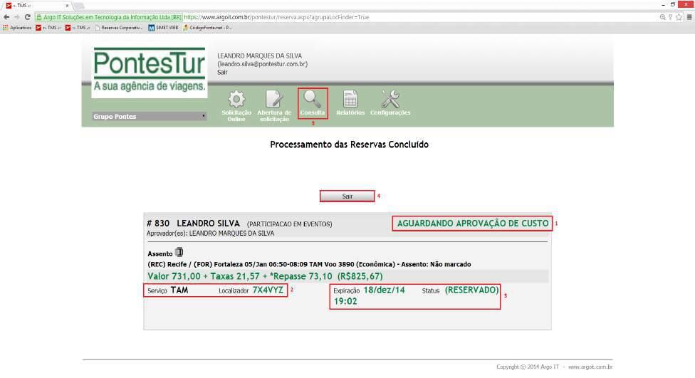 4 O usuário deve selecionar para qual aprovador irá essa solicitação (o aprovador analisará o conteúdo da O.S. e dará o ok final para a emissão da solicitação).