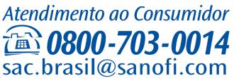 Padilha, 5200 São Paulo SP CNPJ 02.685.377/0001-57 Fabricado por: Sanofi-Aventis Farmacêutica Ltda.