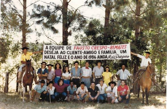 Esta foto, tirada no fim do ano de 1985, mostra a equipe Fausto