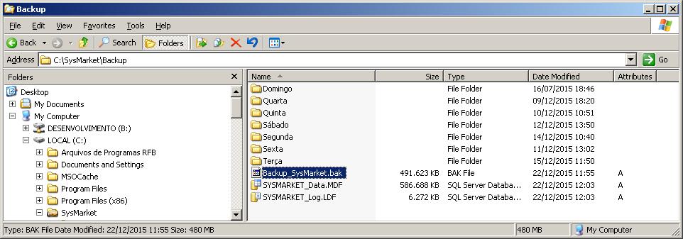 Para fazer um backup do banco de dados do SysMarket manualmente é muito simples, primeiro é importante saber que para poder copiar o banco de dados do SQL Server o serviço de gerenciamento deverá
