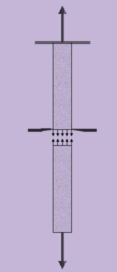 ensões Normais de ração Nas barras submetidas à tração axial, a força de tração simples se