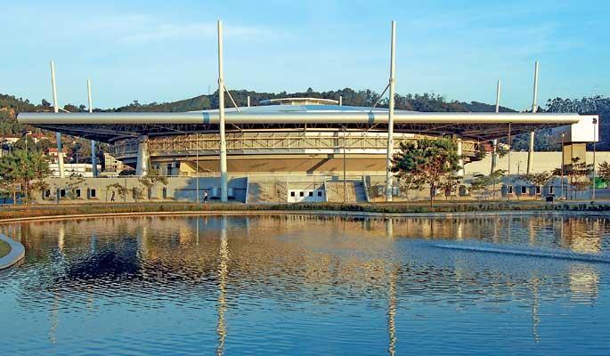 Modelagem de reliças MSE 2017.2 Ginásio de Esportes de Blumenau, conhecido como Galegão.