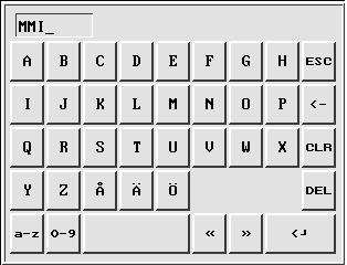 7 Programação Visualização gráfica e controlo Teclado alfanumérico O teclado alfanumérico é visualizado quando for, por ex., controlado um objecto ASC.