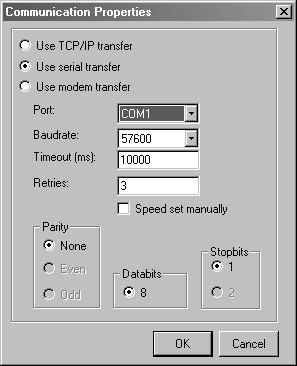 Operação e Assistência Transmissão do projecto com o PC e o software HM-Builder 6 11246AEN 5. O projecto pode agora ser transferido para a consola usando a opção [Transfer] / [Project] do menu.