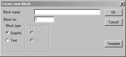 Programação Programação usando o software de programação 7 Definir blocos A janela de diálogo seguinte aparece após um bloco ter sido inserido.