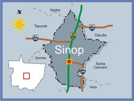 MATERIAL E MÉTODOS Região do estudo Este estudo foi realizado em propriedades com presença de equinos localizadas no município de Sinop MT (Figura 2).