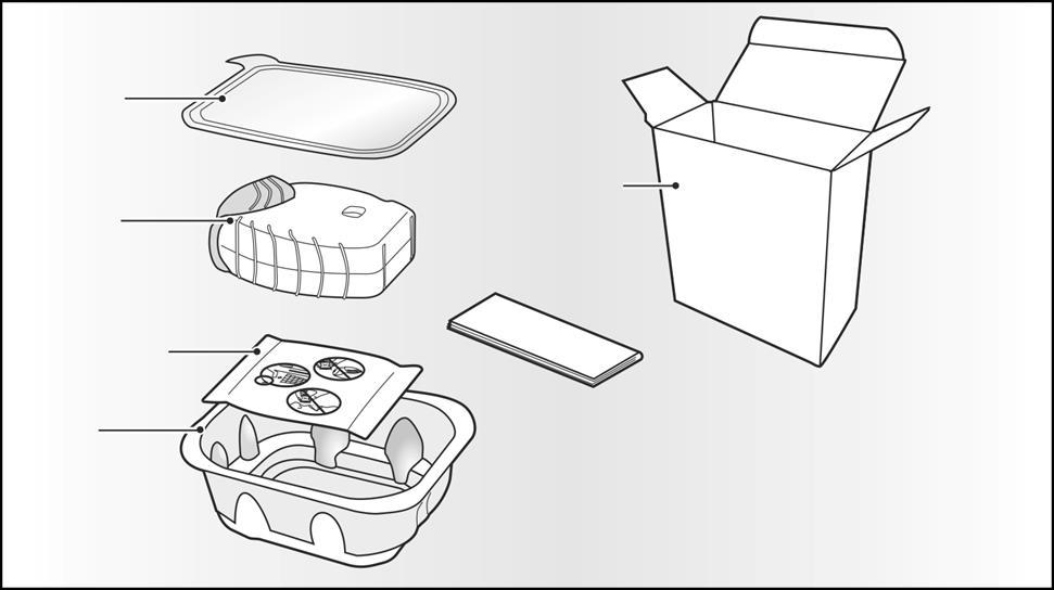A cartonagem do seu inalador Relvar Ellipta contém Cobertura da bandeja Inalador Este folheto Cartonagem Dessecante Bandeja O inalador está embalado numa bandeja.