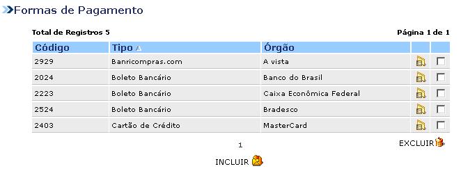 3. Cm cnfigurar sua lja virtual Alterar Cntrat Após digitar s dads, clique em Inserir para cnfirmar a inclusã da frma de pagament.