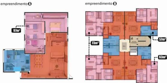 Plantas dos empreendimentos