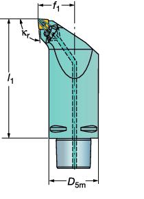 MULT-TASK MACNNG Coromant Capto cutting units Unidades de corte CoroTurn P Desenho com alavanca Com refrigeração de alta pressão Cx-PCLNR/L-P Cx-PCMNN-P Ângulo de posição: κ r 95 κ r 50 (95 ) Ângulo