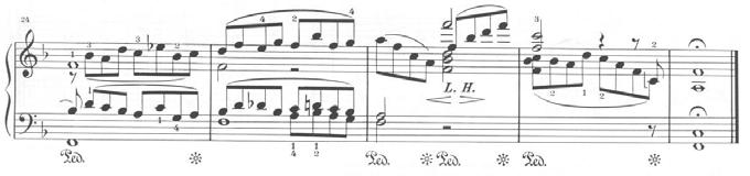 Exemplo 62: nº 42, Coral Figurado (compassos 24-28) Exemplo 63: nº 43, Canção