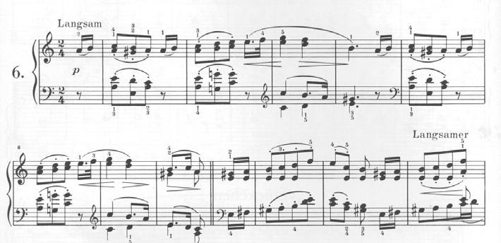 Por outro lado, a peça nº 9, Pequena Canção Popular, apesar de utilizar o mesmo intervalo de 4 a, característico das outras peças citadas, se aproxima mais da peça nº 6, Pobre