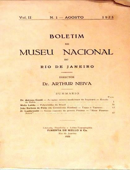 Boletim do Museu Nacional do Rio de Janeiro, vol.