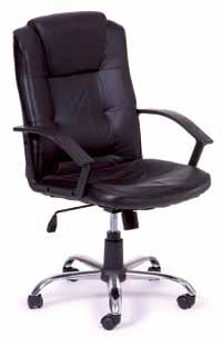 Cadeira executivo Bella pele sintética, cores preto, castanho claro, castanho escuro, cód.