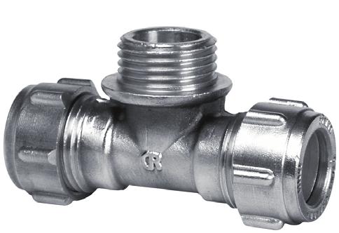 Conex Compression Accesorios de Latón CROMADO unión por compresión Acessórios de Latão CROMADO união por compressão 6 Te Macho con rosca cilíndrica Tê Macho com rosca cilíndrica --/ 0 EE336-- 7,96 3