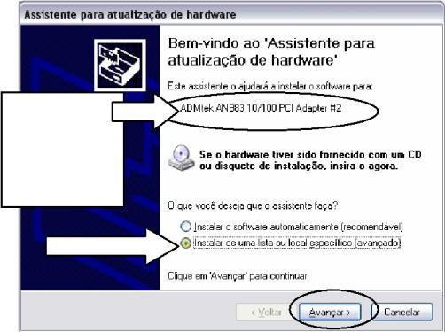 O nome O nome do adaptador pode variar conforme o modelo.