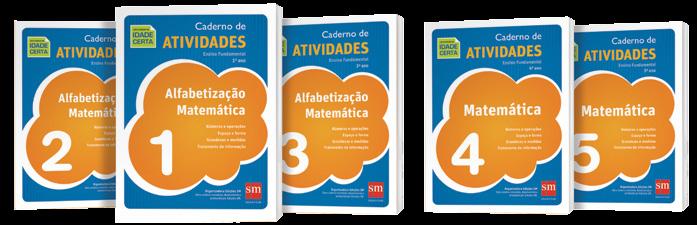 os materiais: 1º ao 3º ano: Letramento e Alfabetização 4º e 5º anos: Língua Portuguesa São dez cadernos,