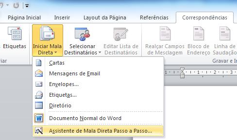 Pode ser uma tabela Word, uma planilha Excel, um banco de dados Access, ou até mesmo os contatos do Outlook, entre outras coisas.