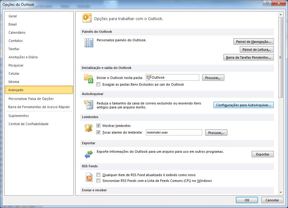 Arquivo morto ) Qual a utilidade do arquivo morto? O arquivo morto padrão do Outlook armazena não só e-mails, mas também itens de calendário e tarefa.