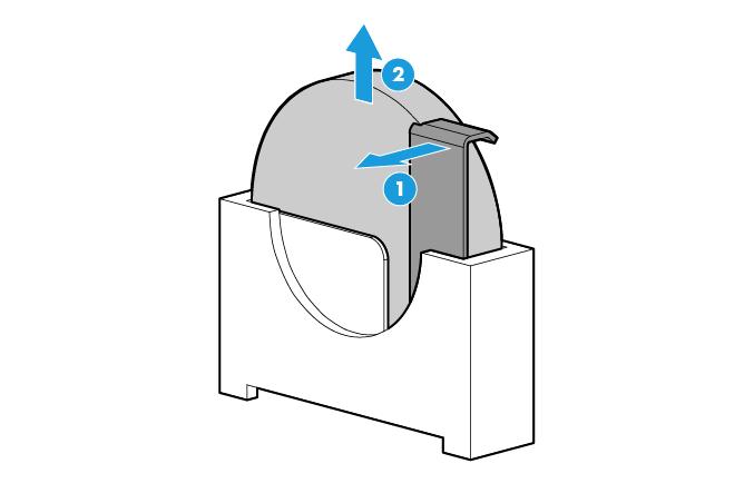 Substituição da bateria do sistema Se o servidor parar de exibir a data e a hora corretas automaticamente, substitua a bateria que aciona o relógio em tempo real.