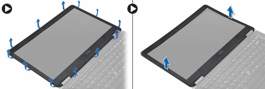 5. Siga os procedimentos descritos em Após trabalhar na parte interna do computador. Como remover a tampa frontal da tela 1.