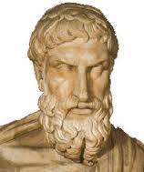 O filósofo grego Demócrito no século VI a. c.