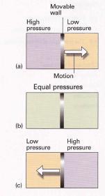 (a) Pressão Dois gases num recipiente, separados por uma parede móvel (Fig.1.1).