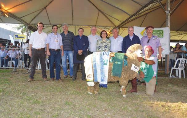 Henrique Pinto Lamego/Jorge Rpdrigues Britos, Cabanha La Estela, Quaraí, RS Terceira Melhor Fêmea, Reservada Campeã Borrega Maior, Melhor Cabeça de Fêmea e Melhor Conjunto de Fêmeas La Estela IA