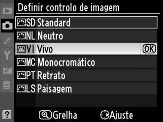 Seleccione uma combinação de definições equilibrada através da opção Ajuste rápido ou efectue ajustes manuais em definições individuais.