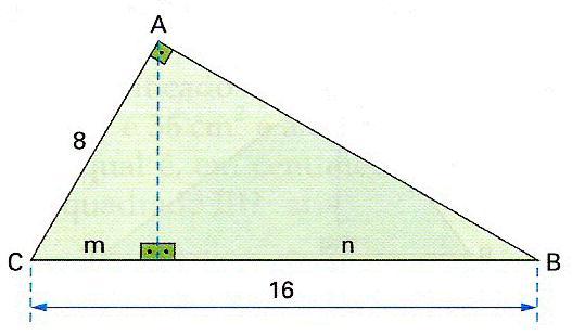1. Determine as medidas m e n indicadas no triângulo retângulo. 2.