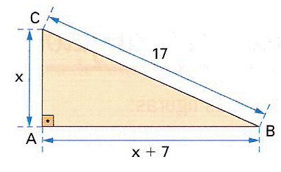 Qual é a área de um triângulo retângulo cujas medidas, em centímetros, estão indicadas na