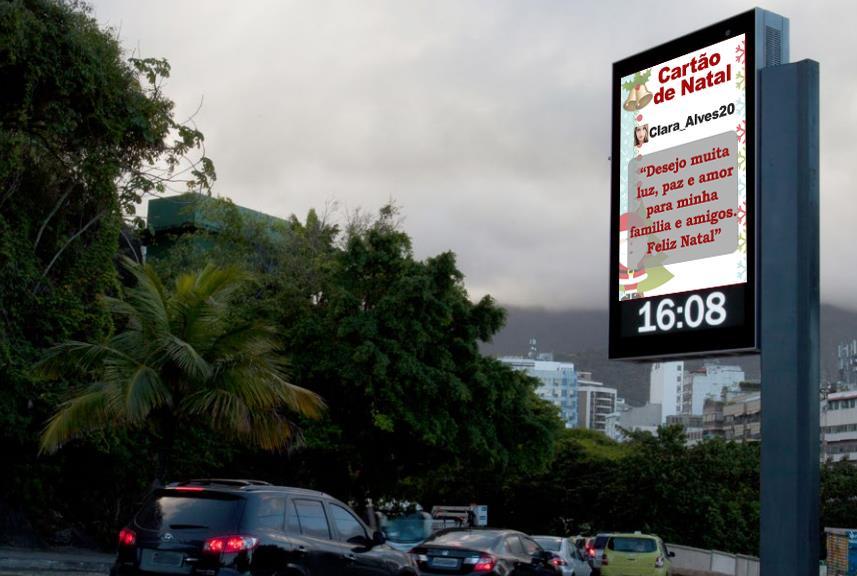 REDES SOCIAIS Releitura do tradicional cartão de Natal.