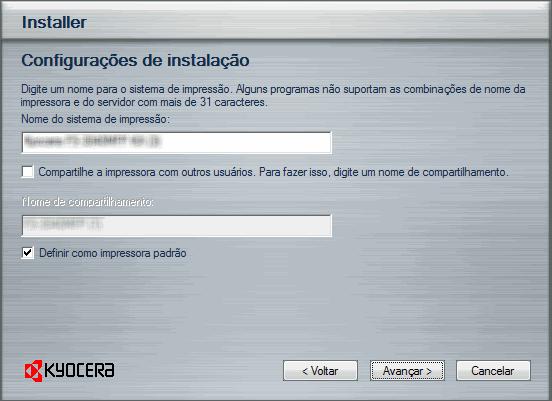 Caso o instalador não detecte um sistema de impressão, verifique se o sistema de impressão se encontra ligado via USB ou rede e se está ligado.