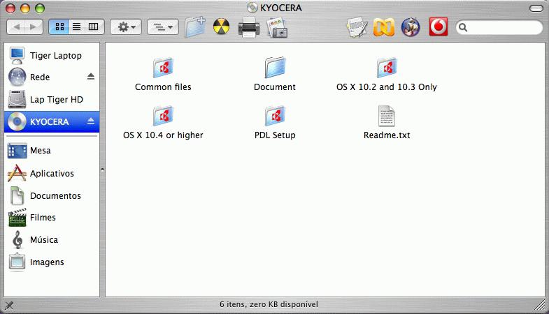 Preparativos antes da utilização Instalar driver da impressora em Macintosh 1 Ligue a máquina e o Macintosh.