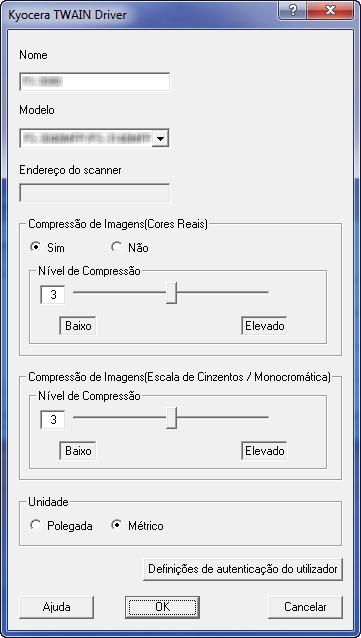 3 Insira o nome da máquina no campo Nome. 4 Clique em junto do campo Modelo e seleccione esta máquina na lista.