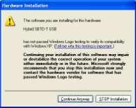 Instalação do Hardware O software que você está sendo instalando para o hardware: Hybrid SBTD-T USB não passou no teste do logotipo do Windows, que verifica sua compatibilidade com o Windows XP.