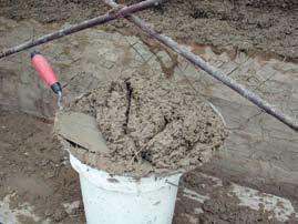 Argamassas de argila, areia, cal e fibras. Acoma City, EUA.