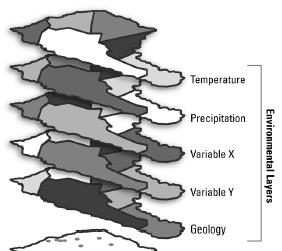 Registros de ocorrência Dados de entrada..... + Variáveis preditoras Algoritmos de modelagem (Bioclim, GLM, GARP, MAxEnt, etc.