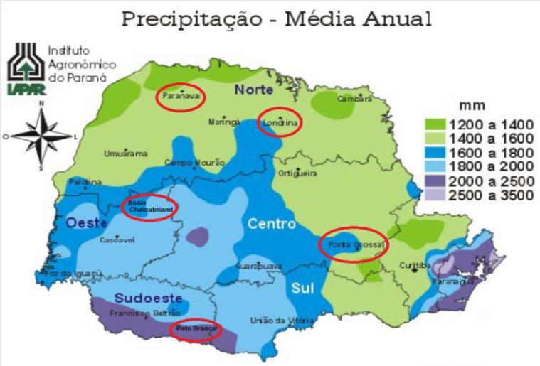 3. Impactos do fenômeno El Niño no regime de chuvas do Paraná. Conforme Figura 3 e Tabela 1, o evento EN de 2016/2016 foi de intensidade Muito Forte.