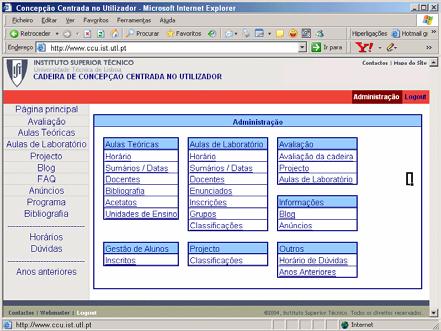 De forma a facilitar a percepção do utilizador produtor de conteúdos que se encontra