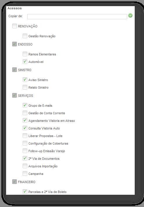 5. Selecionar quais serão os