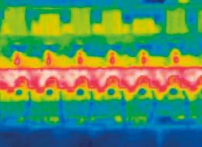 Aquecimento reduzido na posição de fiação Bobina 47 C O calor produzido na posição de fiação através do processo de fiação é conduzido eficientemente pelo fluxo de ar ao canal principal de saída.