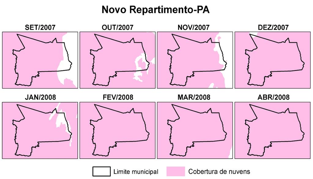 67 Repartimento-PA no período entre setembro de 2007 e abril de 2008, período sem Alertas DETER no município (Figura 41). Figura 41.