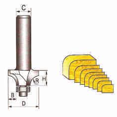 06mm ou 1/4 Tamanhos(D): CÓD 03045 1 *06mm CÓD 03046 1 *1/4 45 FRESA PARA