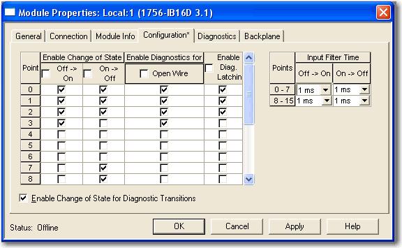 Recursos do módulo de diagnóstico Capítulo 4 Detecção de fio interrompido O fio interrompido é usado para verificar se a fiação de campo está conectada ao módulo.