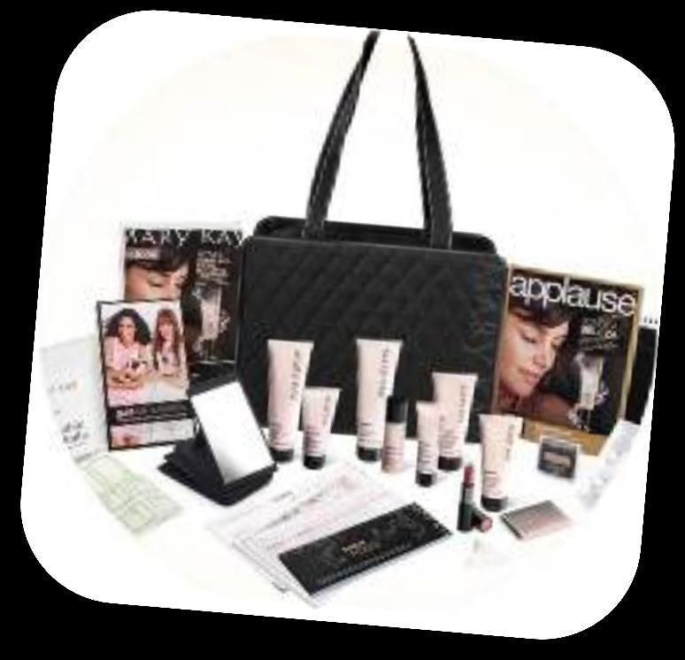 CONHECENDO SEU KIT 1 Bolsa Mary Kay 3 Espelhos 1 Revista Applause 1 Talão de Pedidos 1 Conjunto de Perfil do cliente 1 Guia da Consultora 1 DVD Sessões de Beleza MK 1