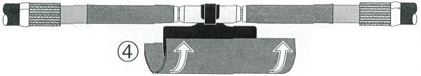 isolação manta com semi isolação 22 Levemente lubrifique a do cabo, a vedação mastic, a isolação do cabo e a manta com. USE SOMENTE O LUBRIFICANTE FORNECIDO COM O KIT.